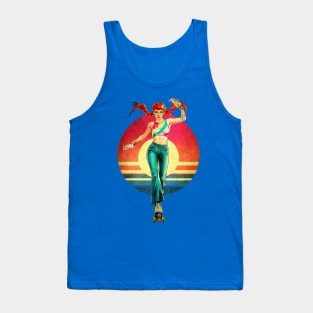 Rollergirl loves music Tank Top